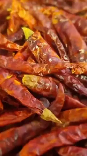 Chiles secos de la cocina